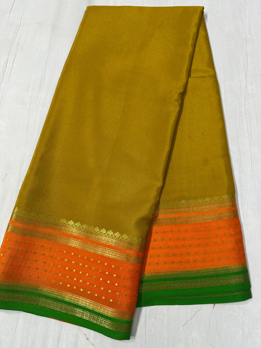 130 gsm: 3D Pure Mysore Silk Saree