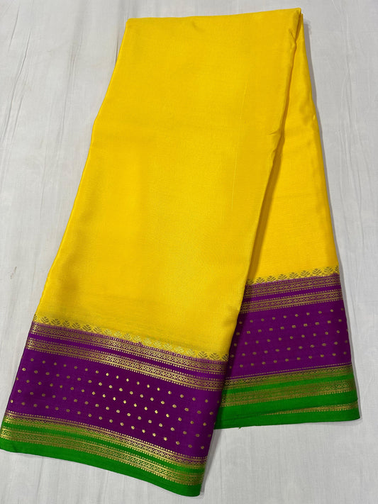 130 gsm: 3D Pure Mysore Silk Saree