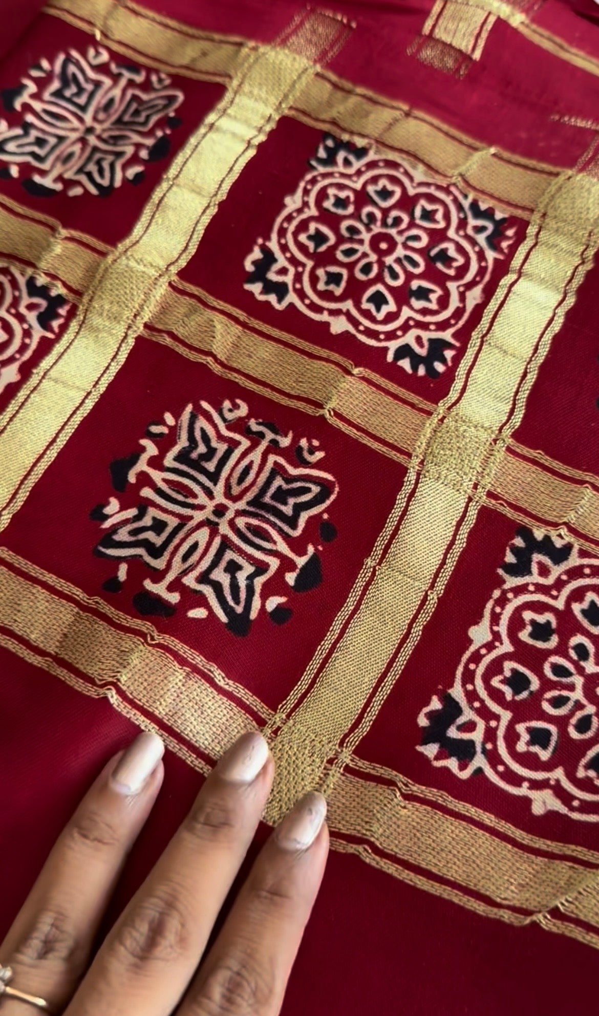 Maroon Pure modal silk saree