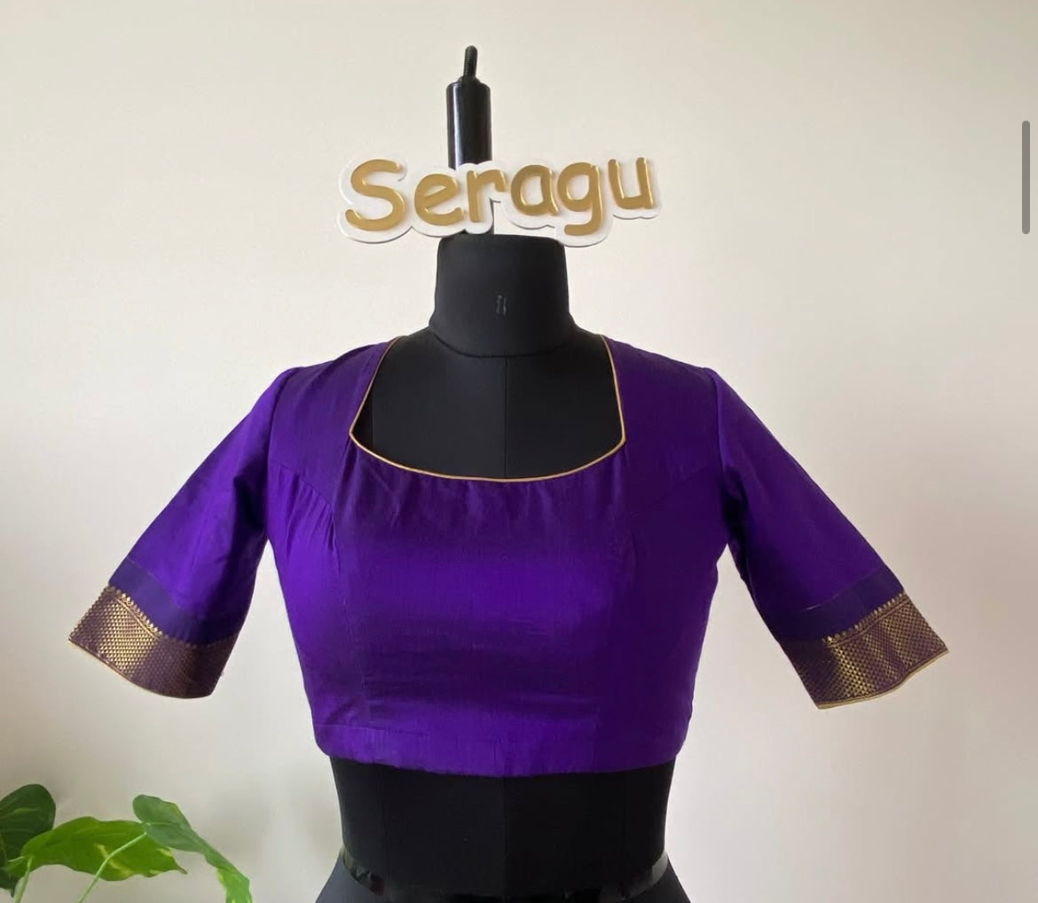 Silk Cotton Saree With Stitched Blouse