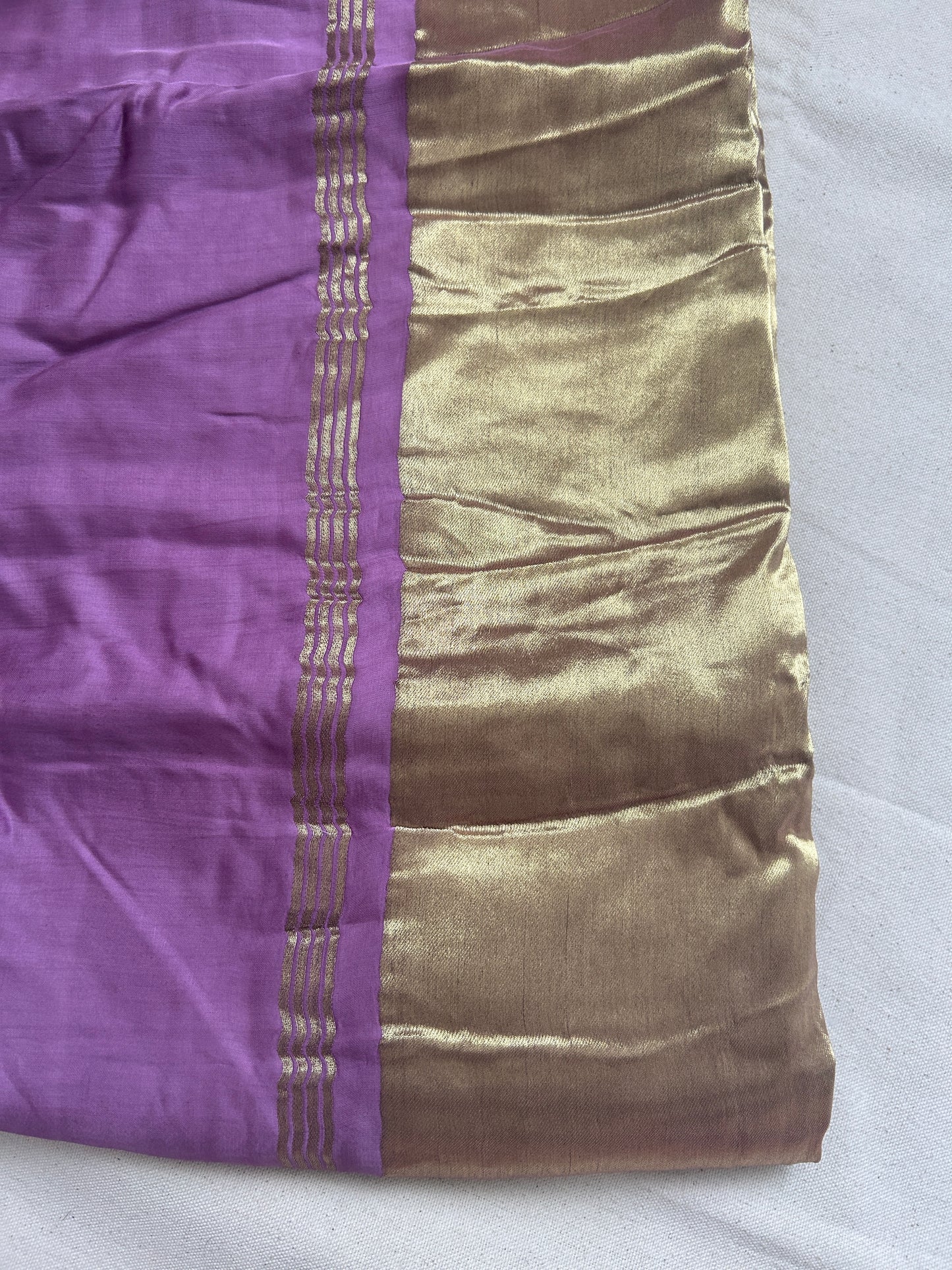 Pure plain modal silk saree with lagadi pallu