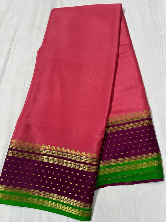 130 gsm: 3D Pure Mysore Silk Saree