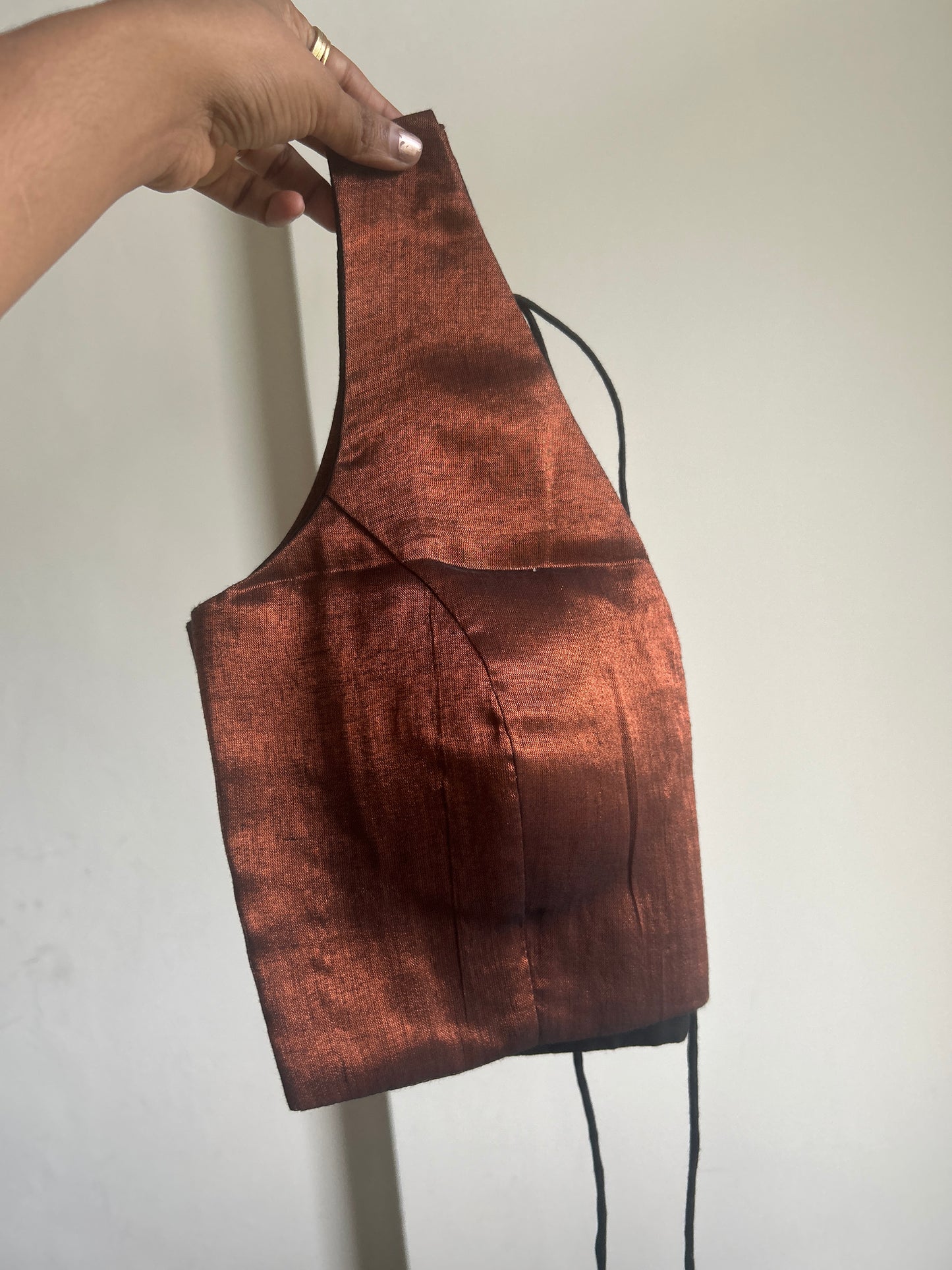 Copper soft tissue saree