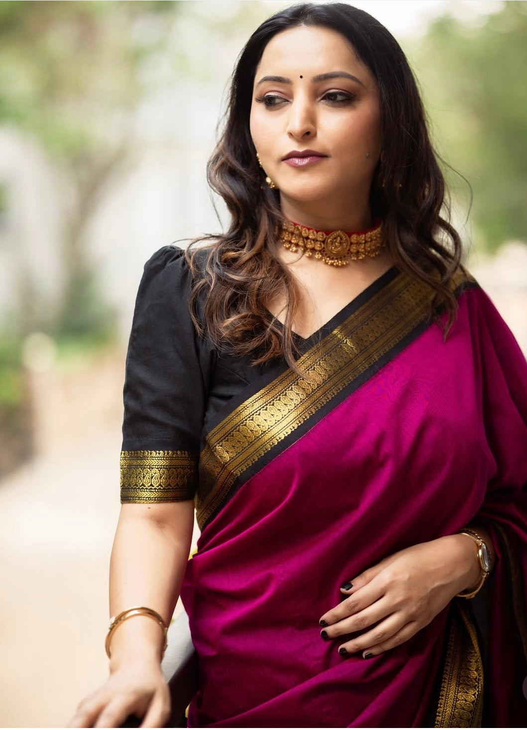 Cotton silk saree