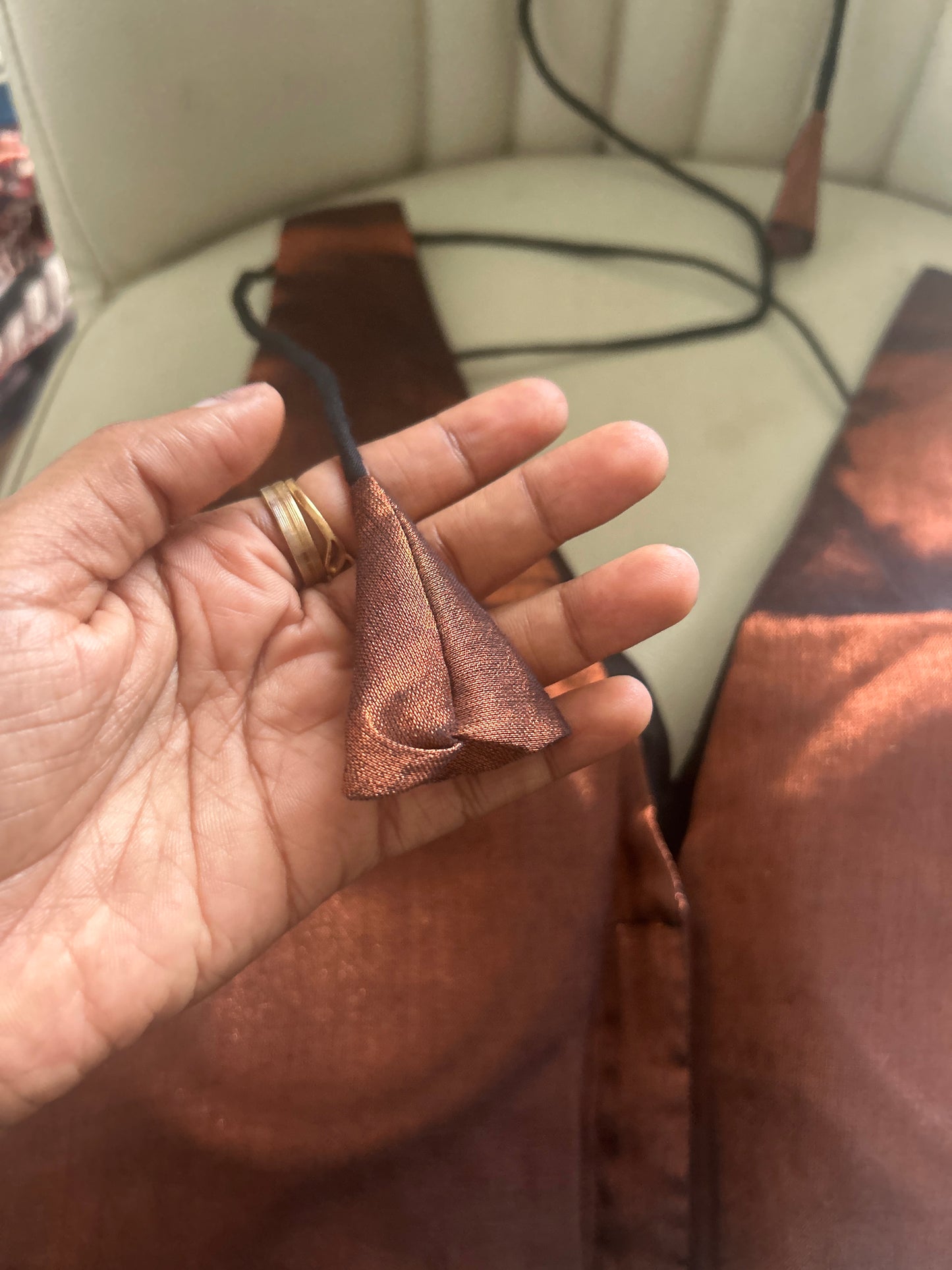 Copper soft tissue saree