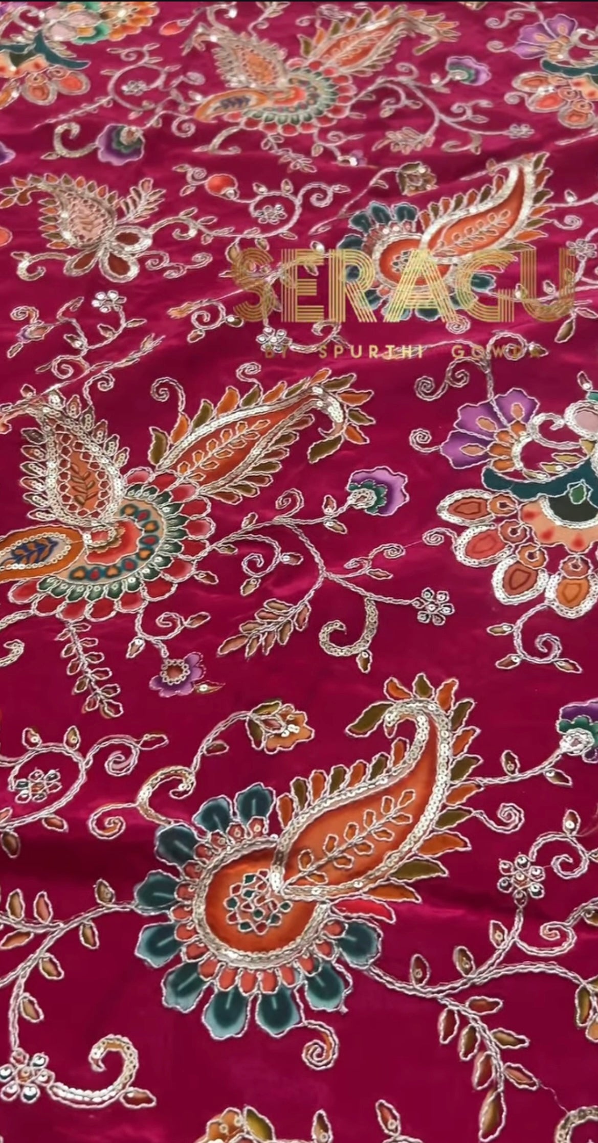 Pure Crepe Kalamkari Crepe Silk Saree Per 1 Meter