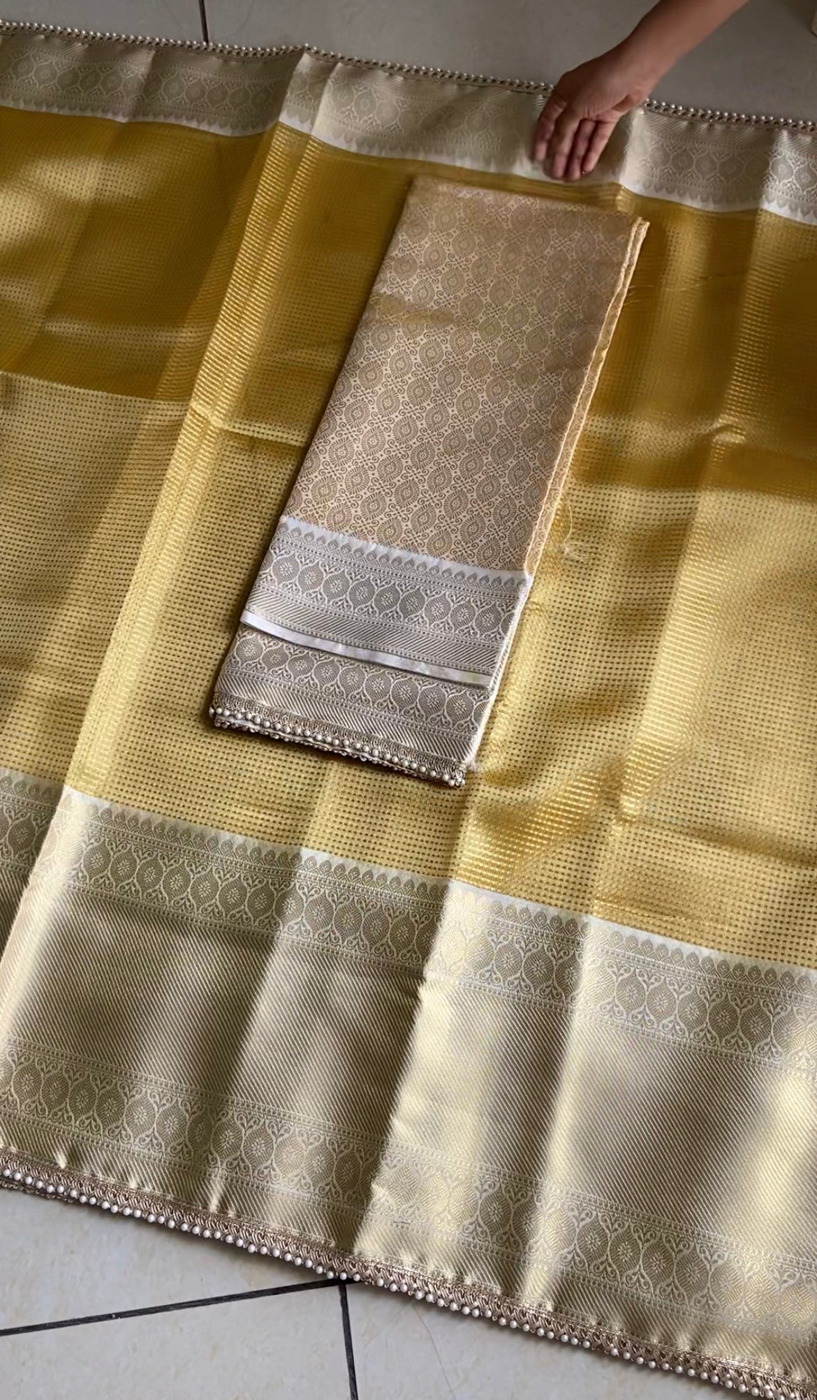 Golden tissue silk saree