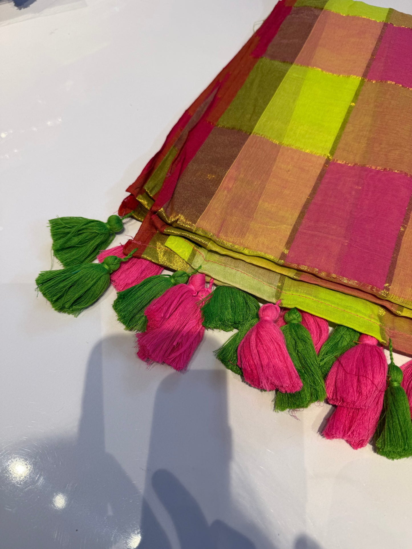 120 count pure mul Cotton With Long Tassels