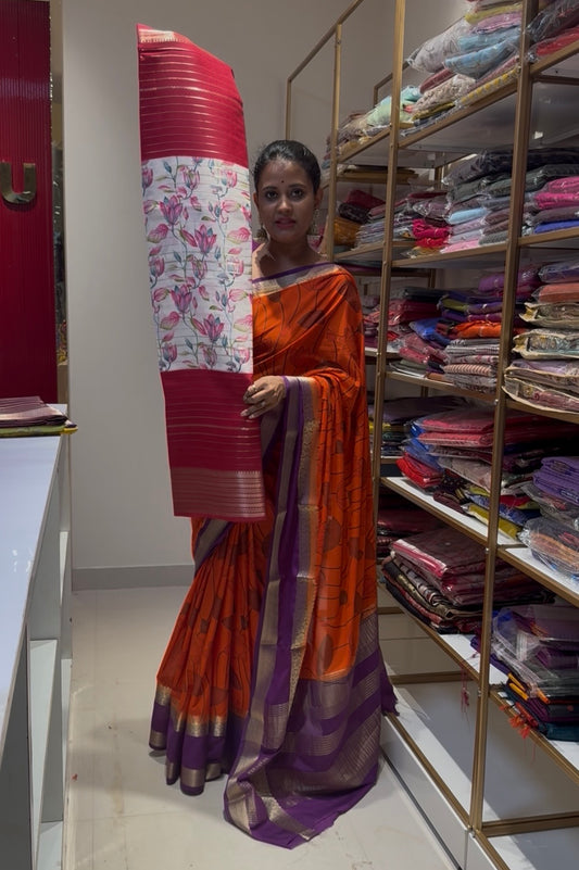 Digital print saree