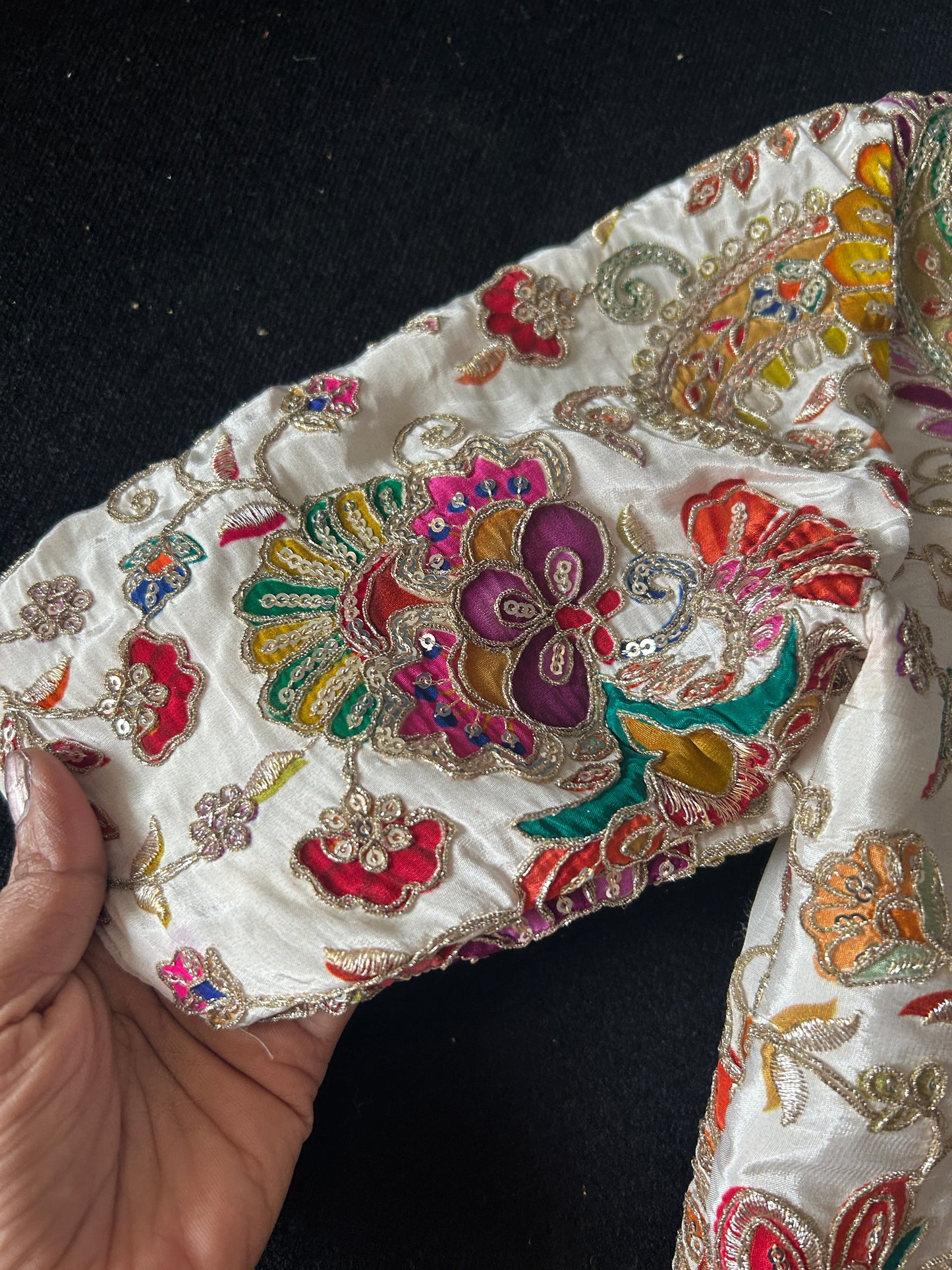 Pure crepe multiple colour blouse