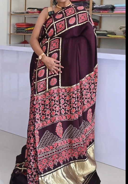Pure modal silk saree