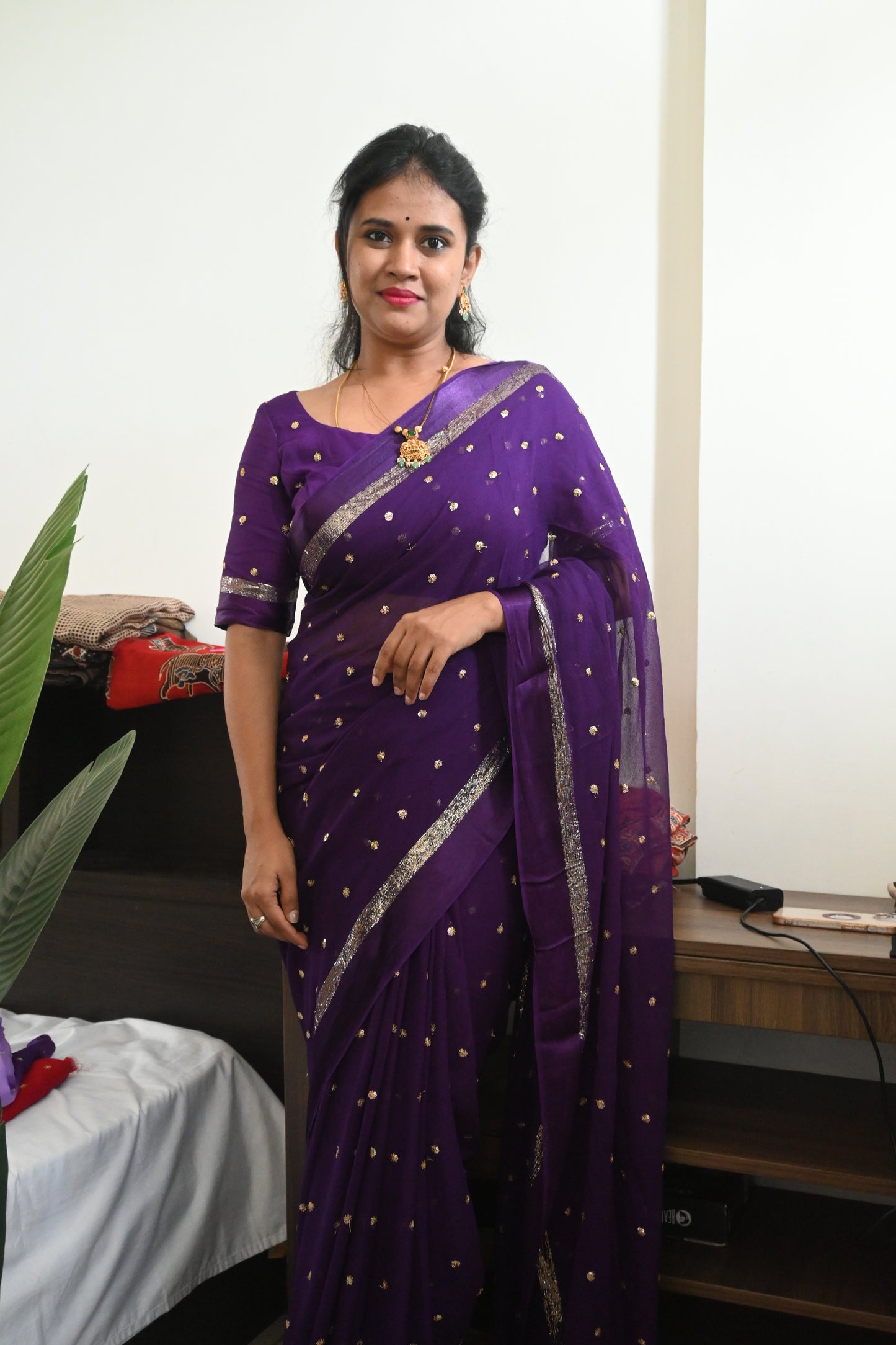 Viscose georgette saree