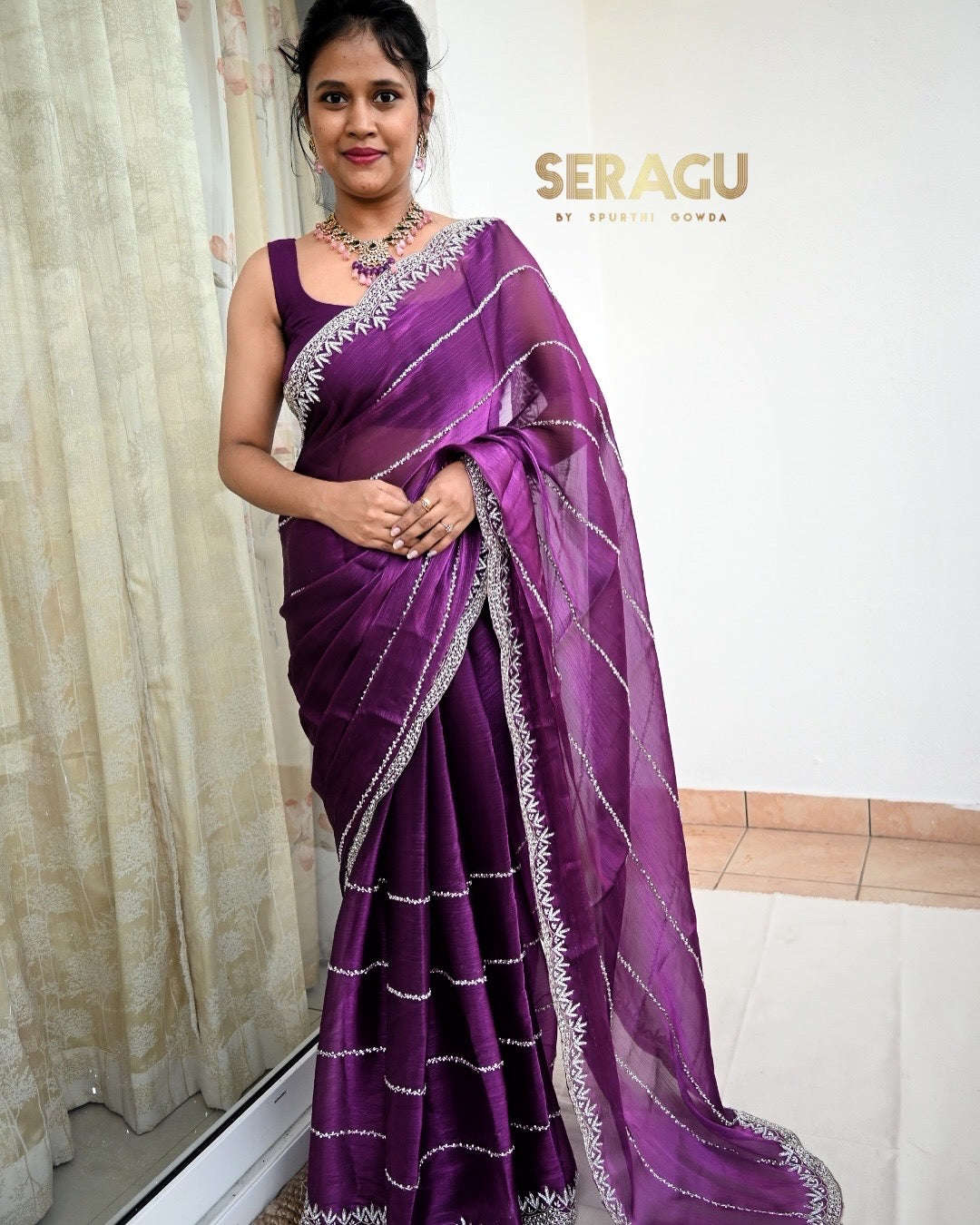 Designer hand work saree