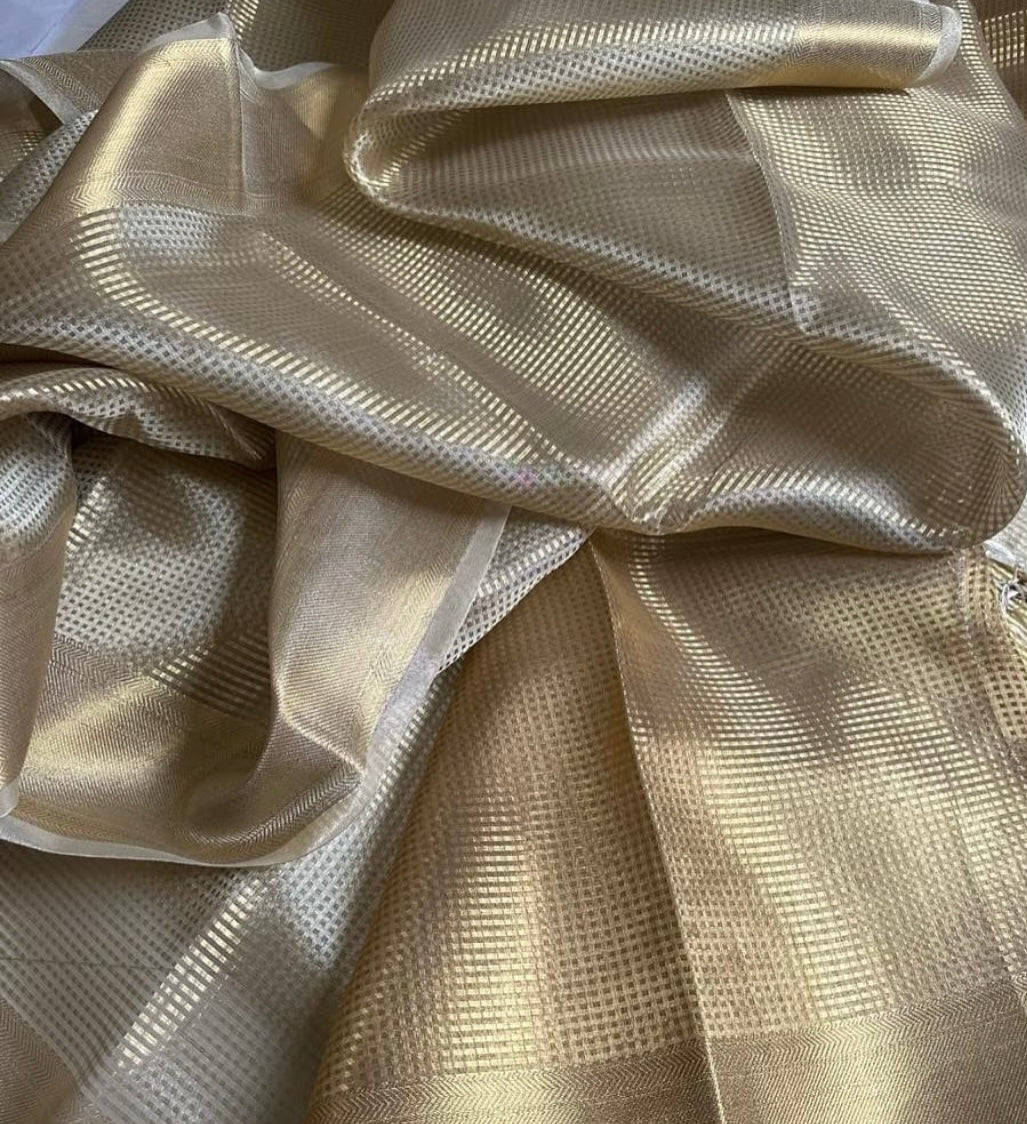 Gold Banarasi Tissue saree