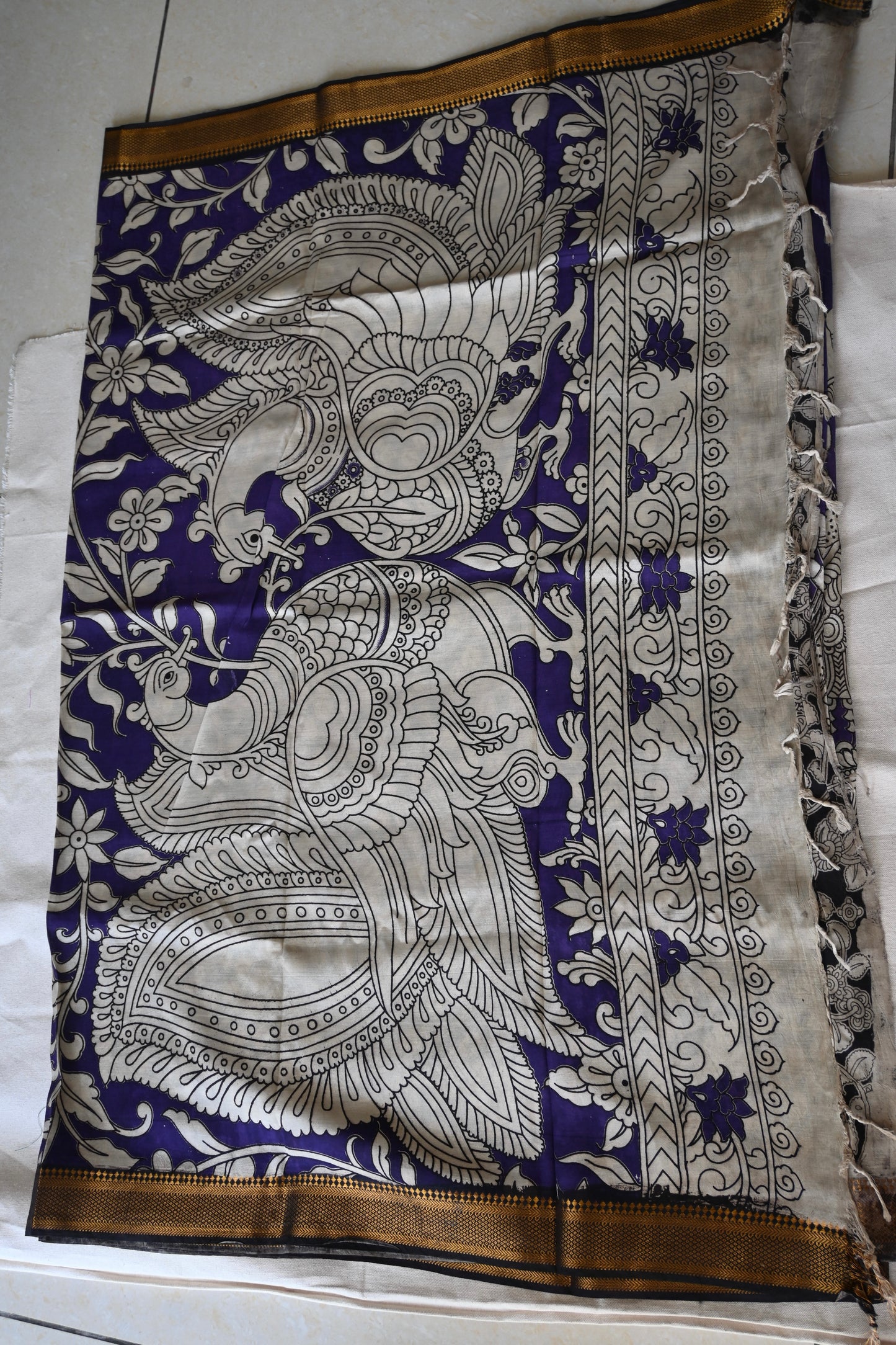 Kalamkari chennur silk saree