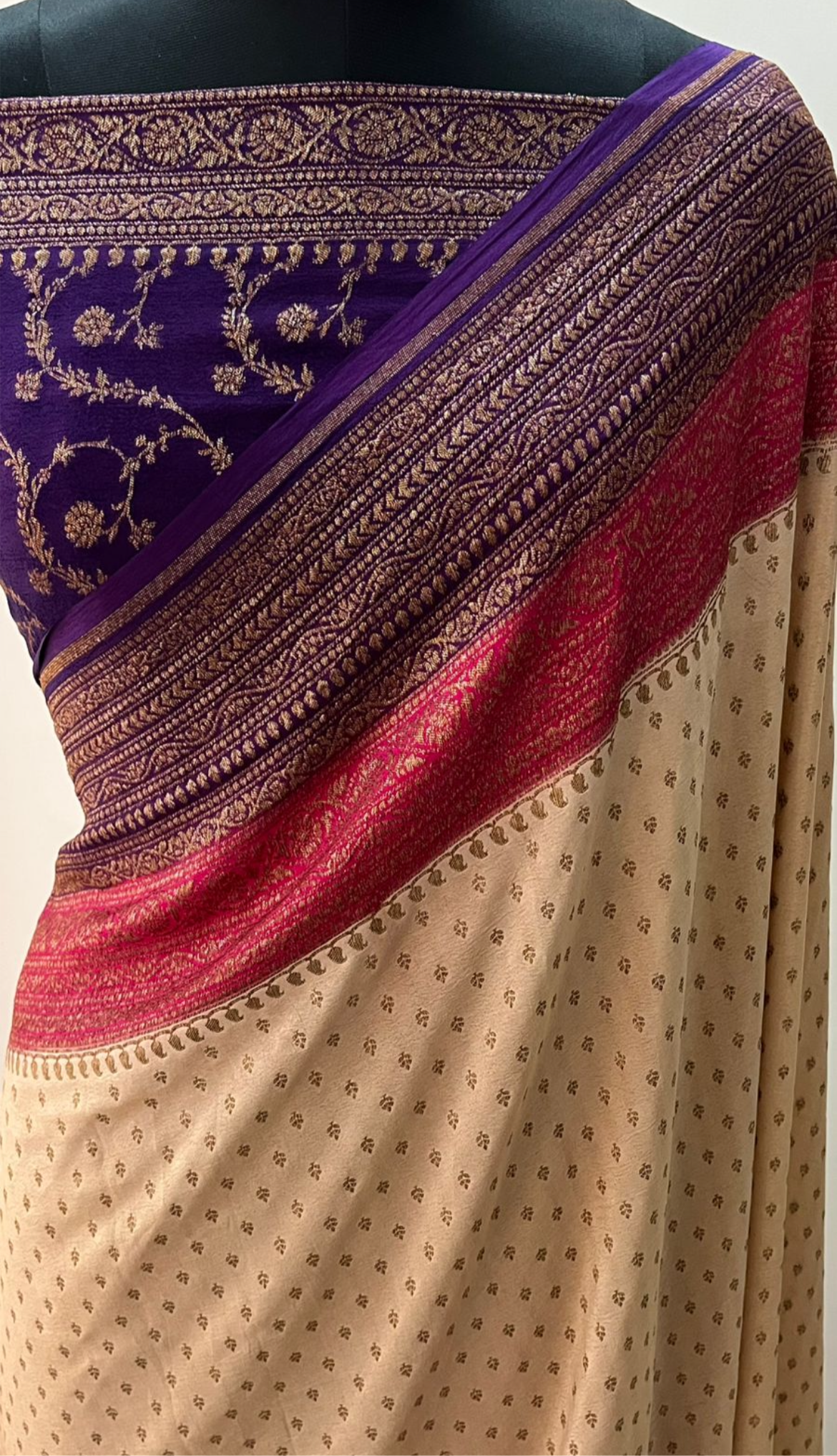 3D Pure khaddi georgette banarasi saree