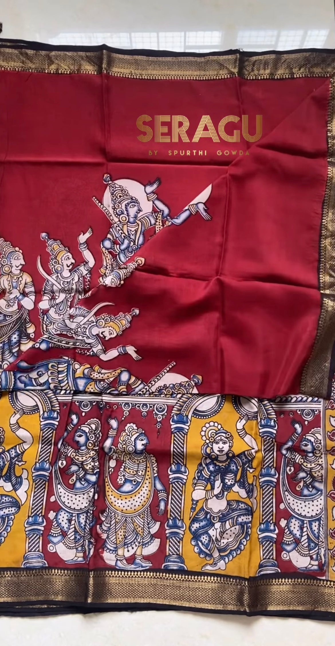 Kalamkari Chennur Silk Saree