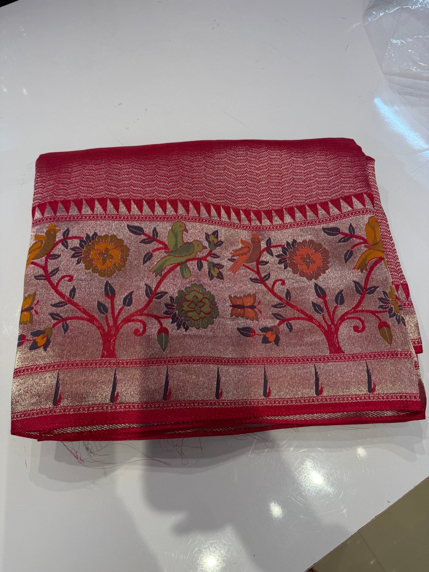 Pink Kushi Ravi inspired Banarasi pattu saree with paithani border