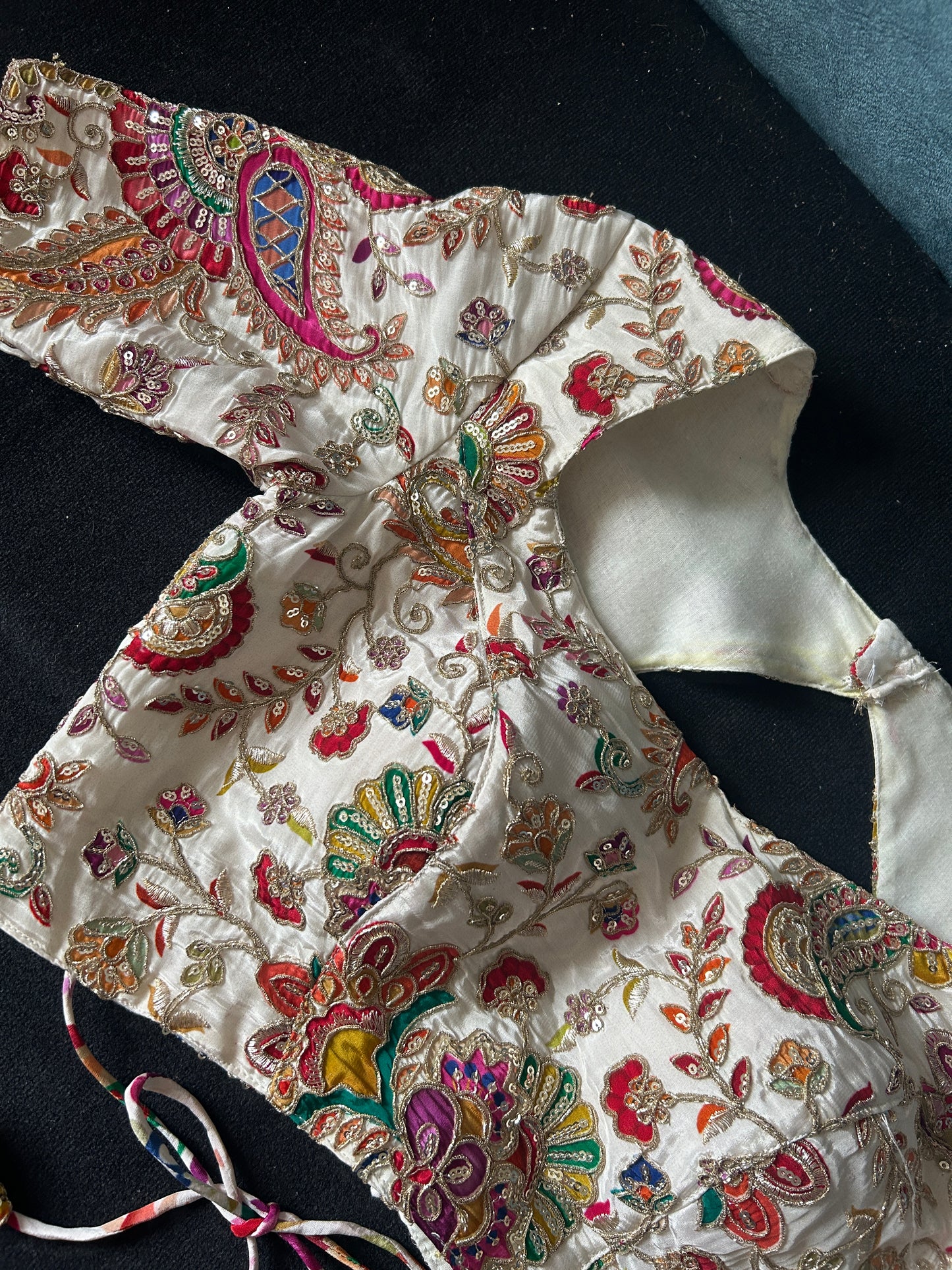 Pure crepe multiple colour blouse
