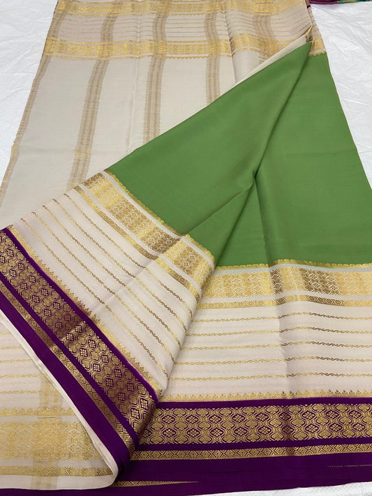 130 gsm 3D Pure Mysore Silk Saree