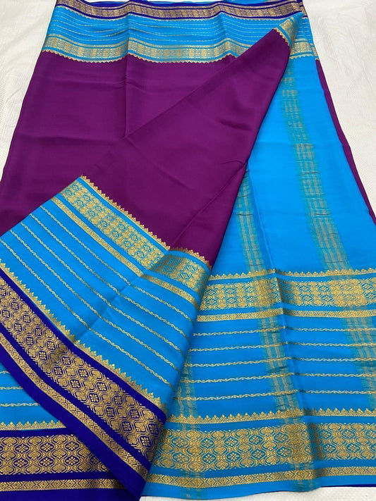 130 gsm 3D Pure Mysore Silk Saree