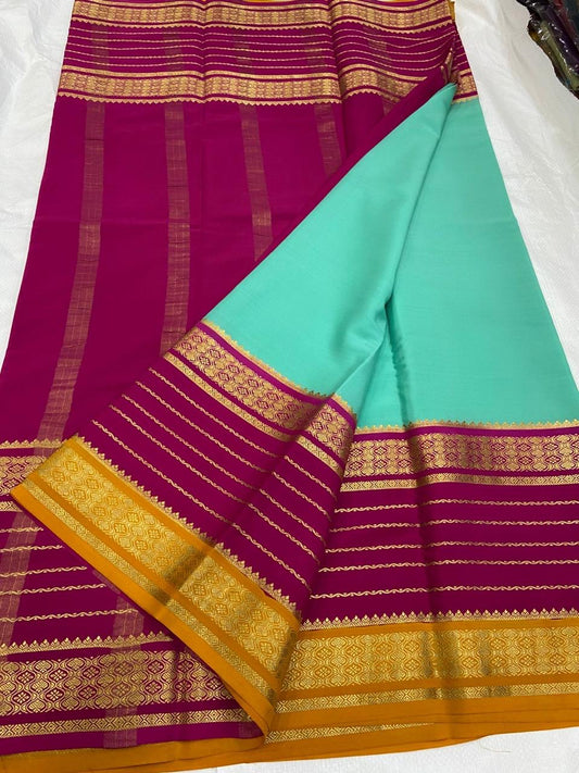 130 gsm 3D Pure Mysore Silk Saree
