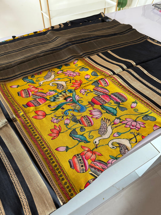 Pure chiffon crepe silk saree