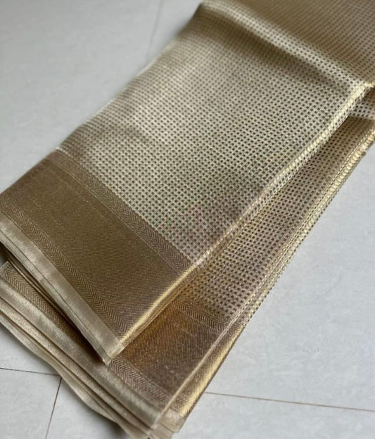Gold Banarasi Tissue saree