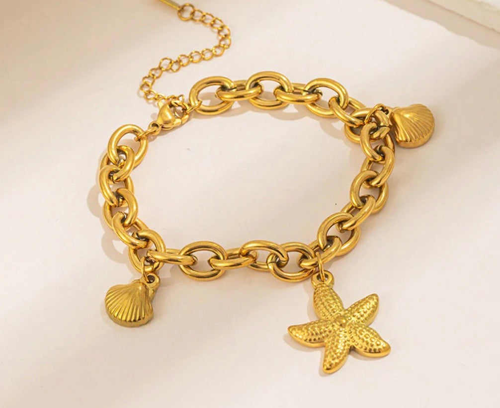 Anti Tarnish Star Themed Wraparound Bracelet