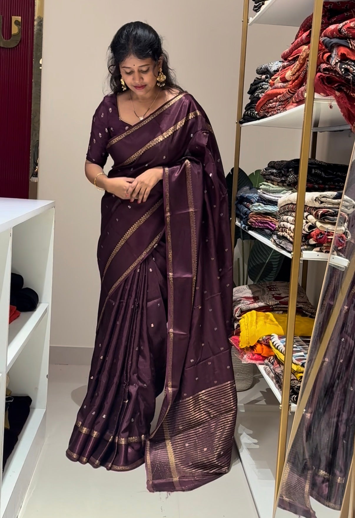 Viscose chinnon Saree