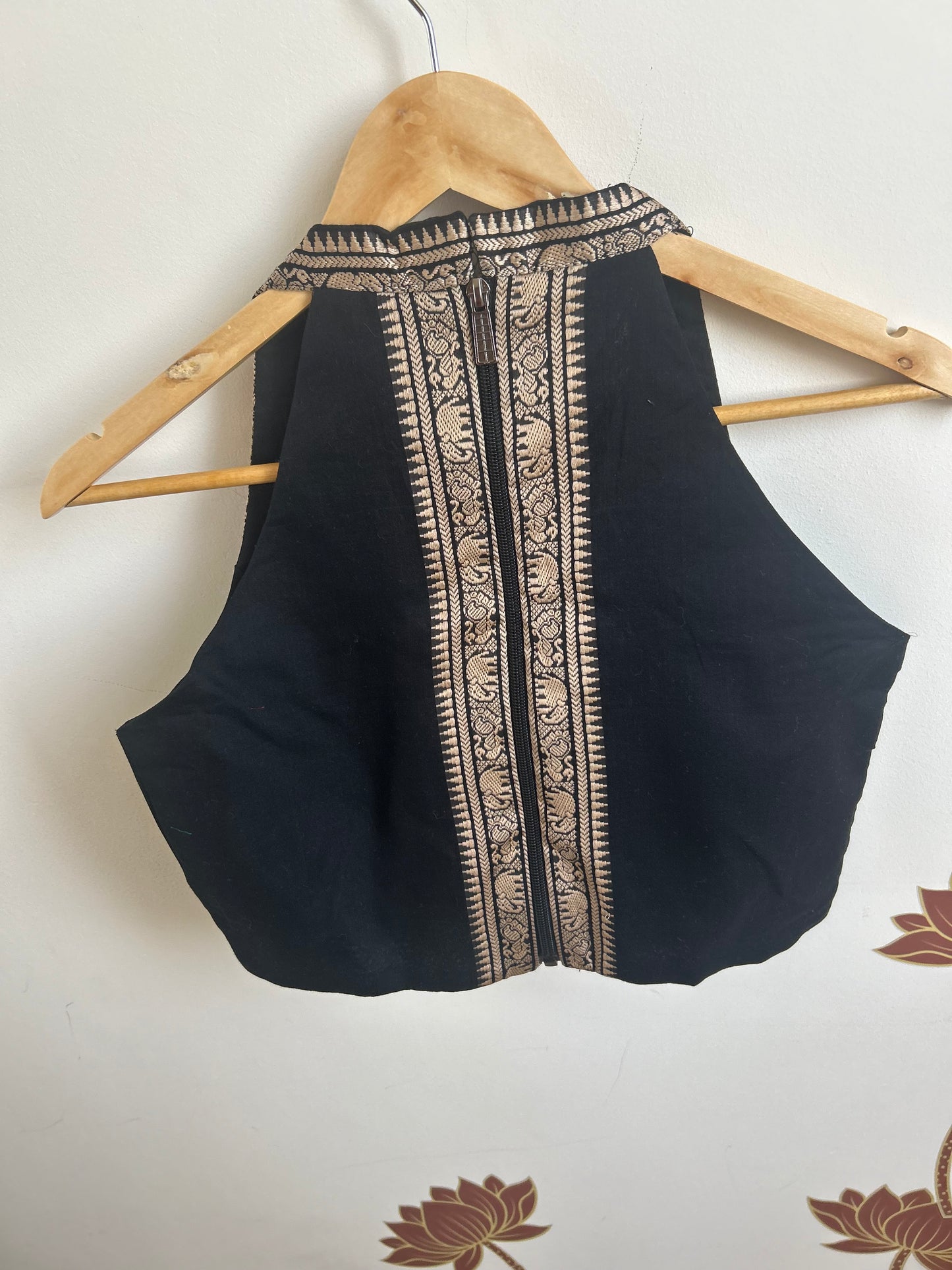 Black alter neck blouse