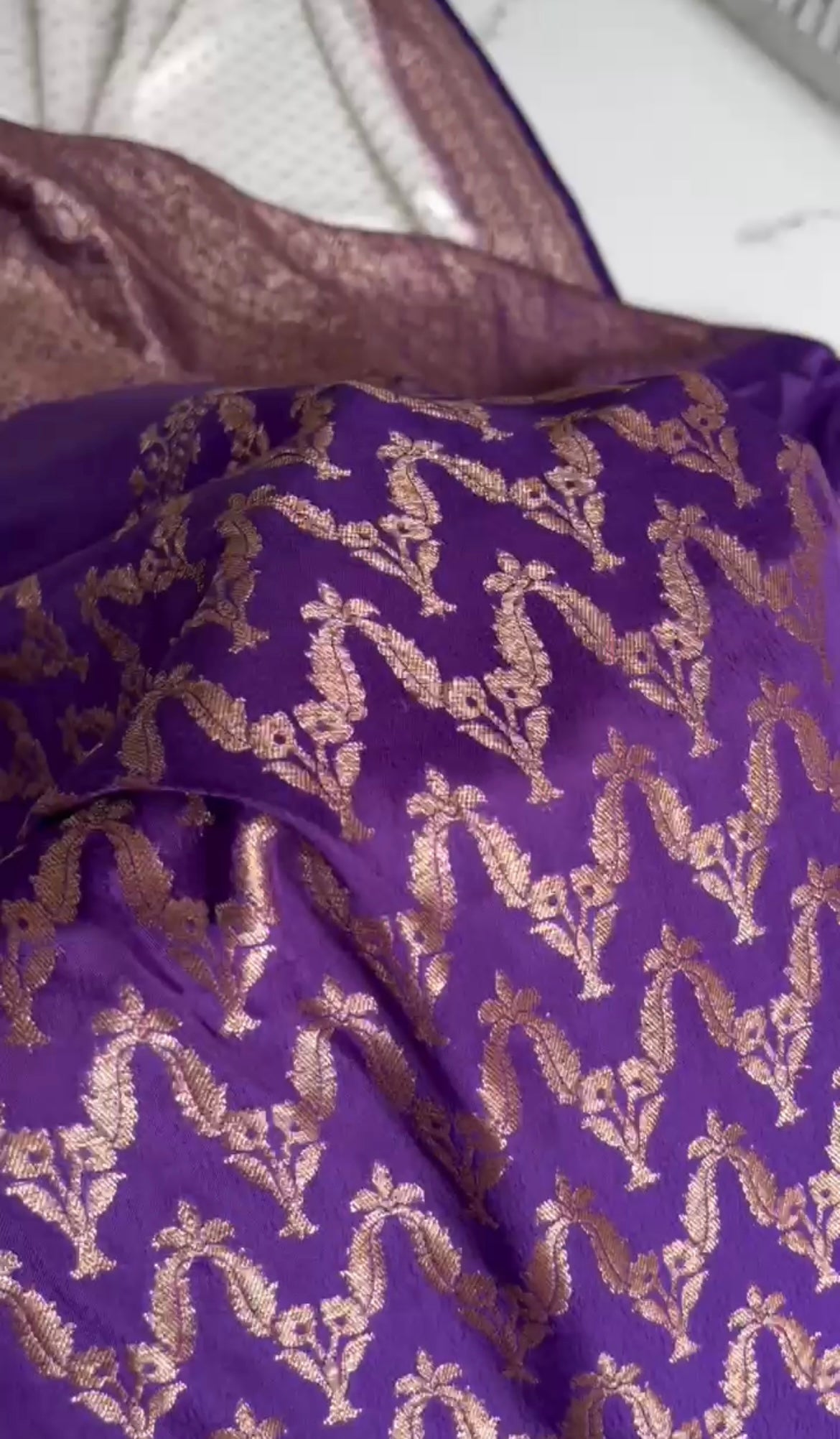 Pure Crepe chiffon banarasi saree