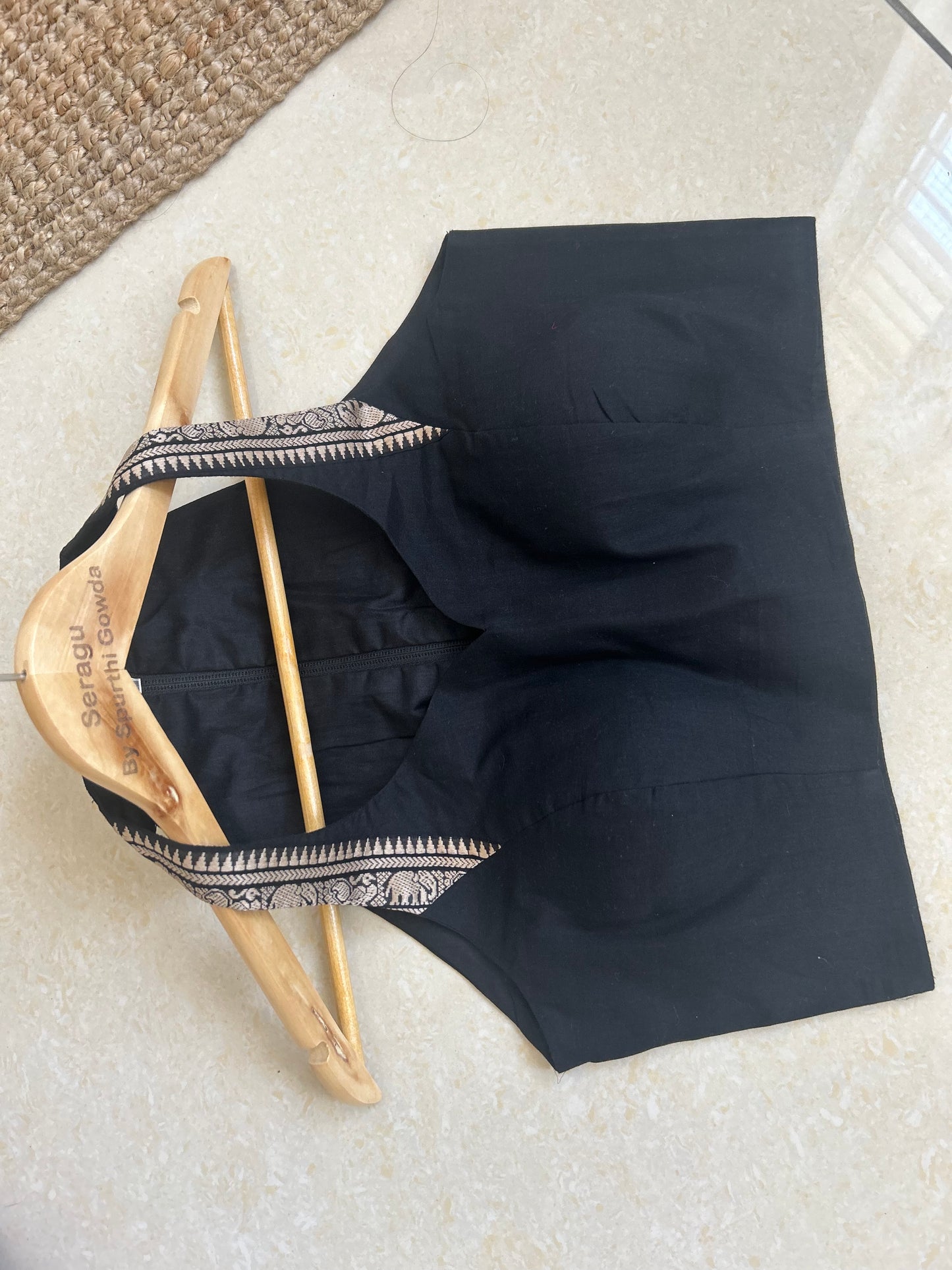 Black alter neck blouse