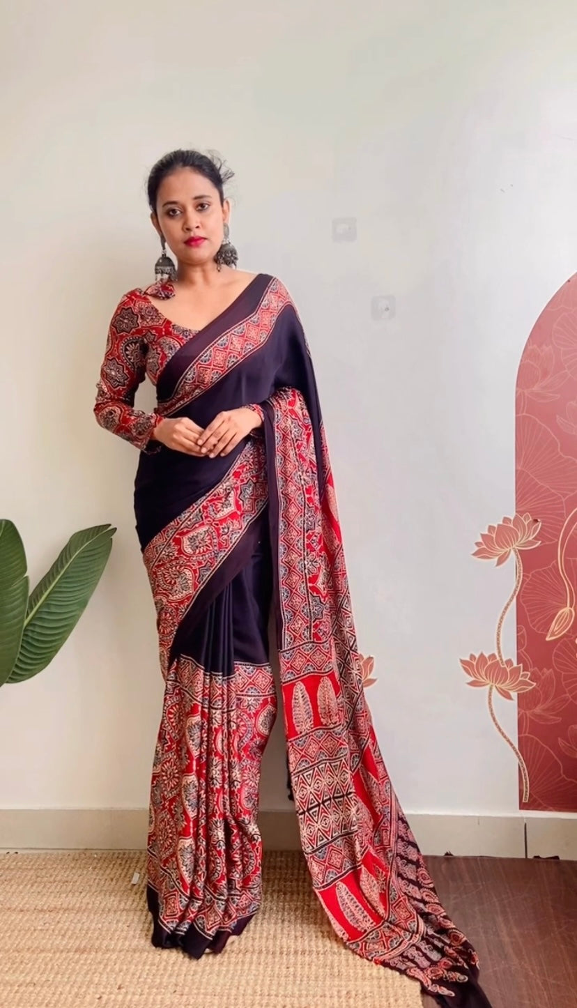Pure modal silk saree