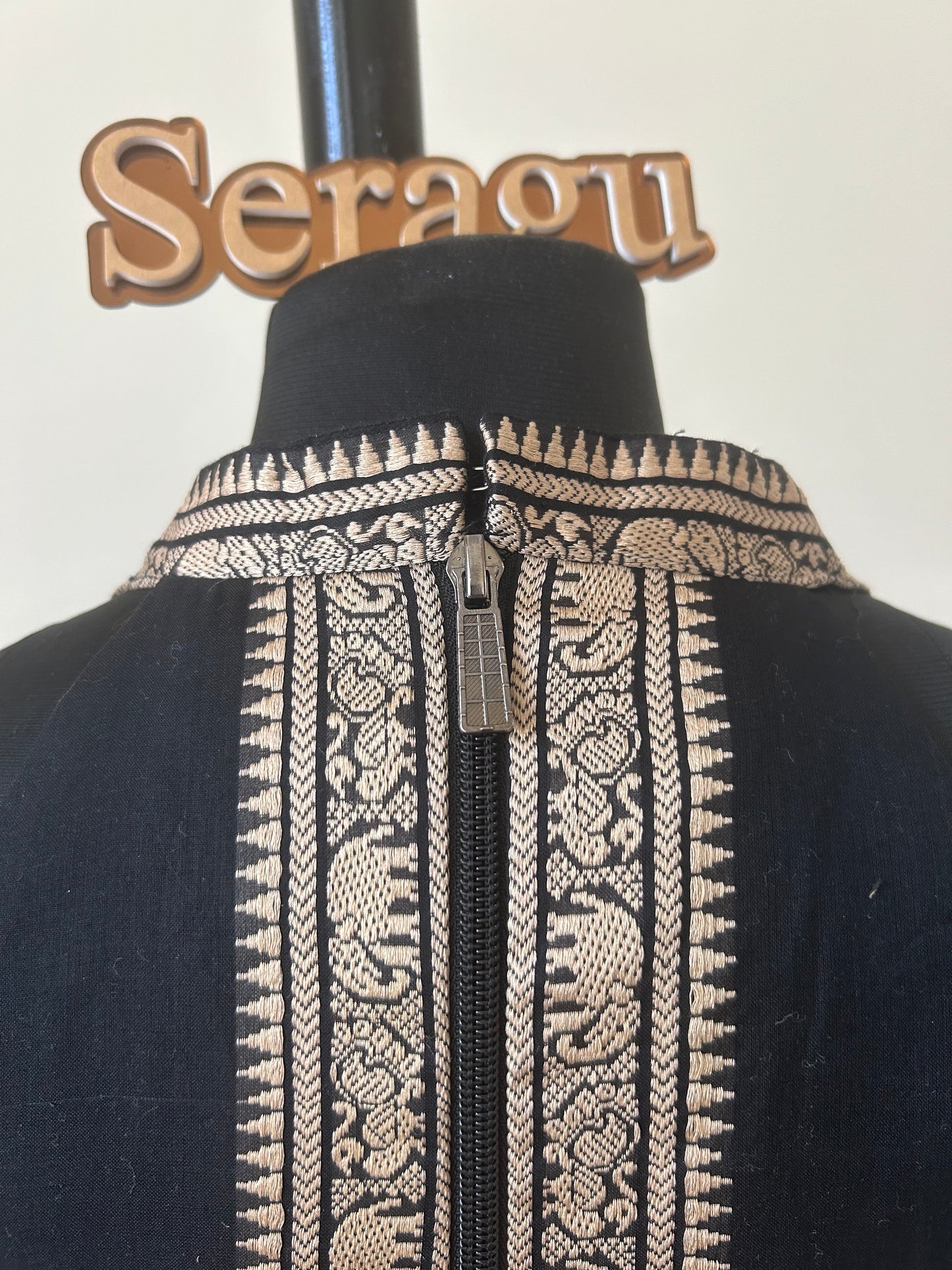 Black alter neck blouse
