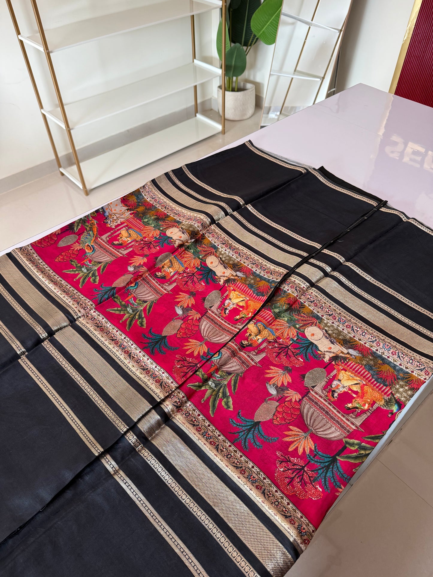 Pure chiffon crepe silk saree