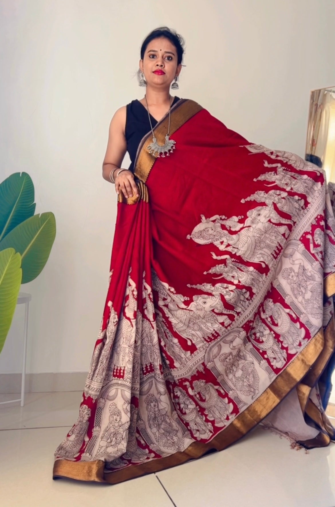 Kalamkari chennur silk saree