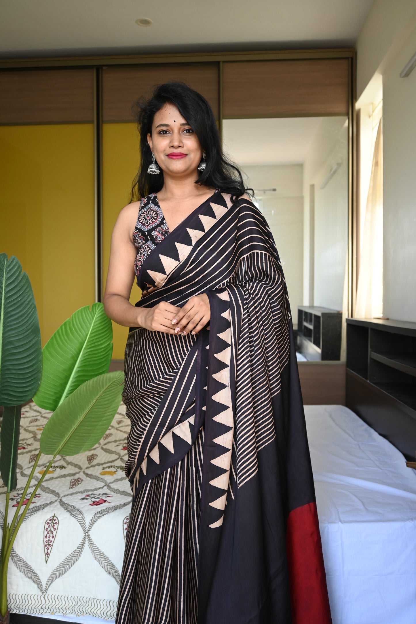 Hitha Chandrashekar Pure modal silk saree