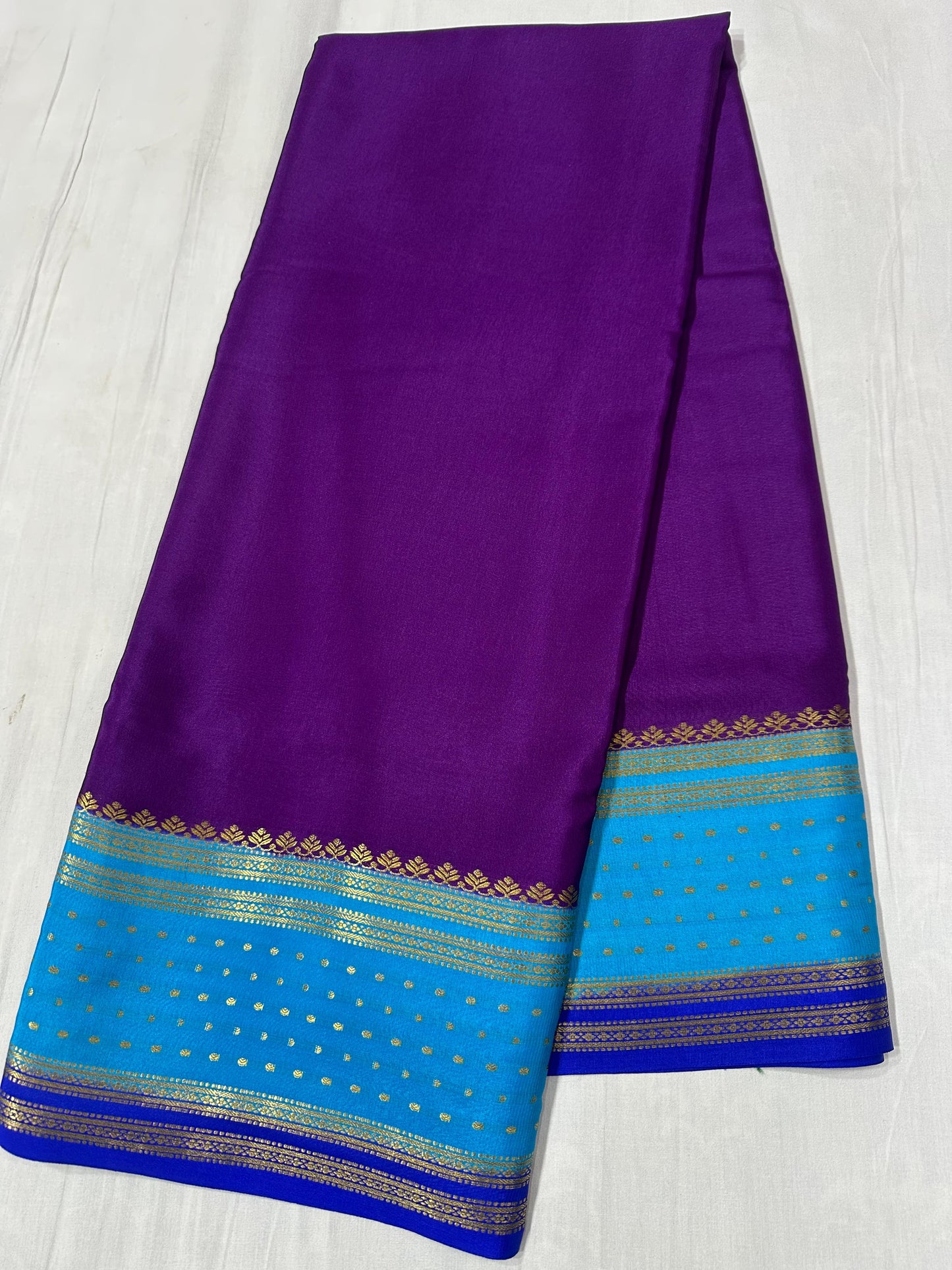 130 gsm: 3D Pure Mysore Silk Saree
