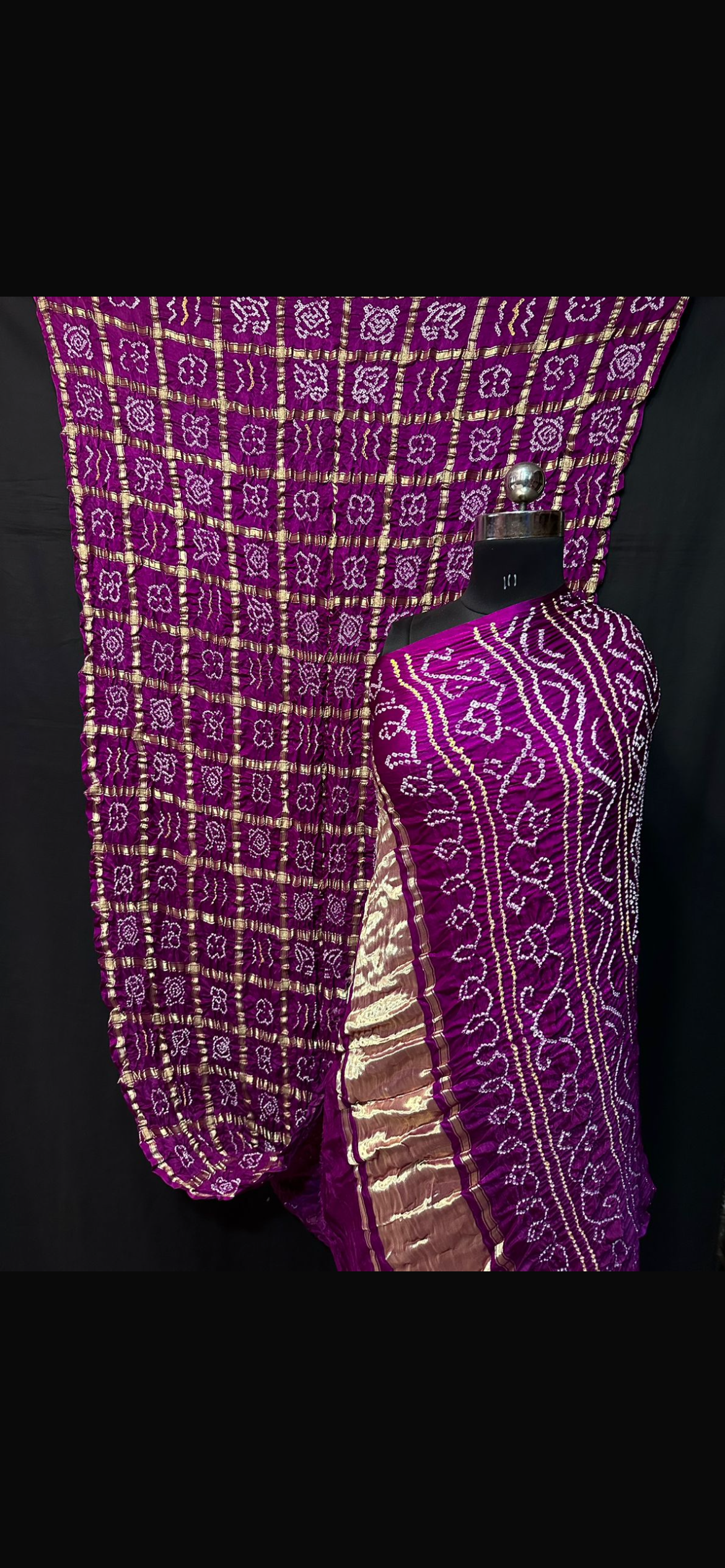 Purple Pure gajji silk saree
