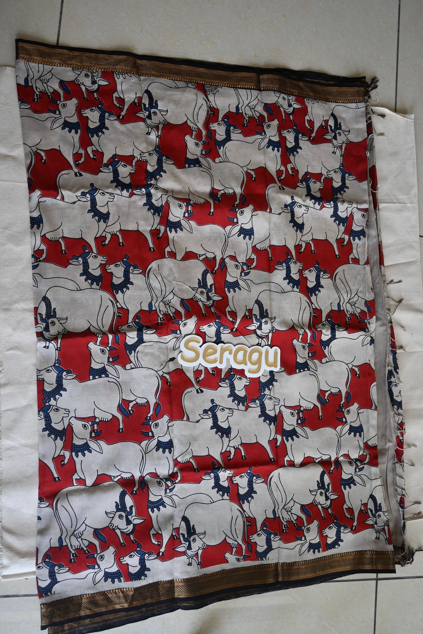 Kalamkari Chennur Silk Saree with Nizam Border