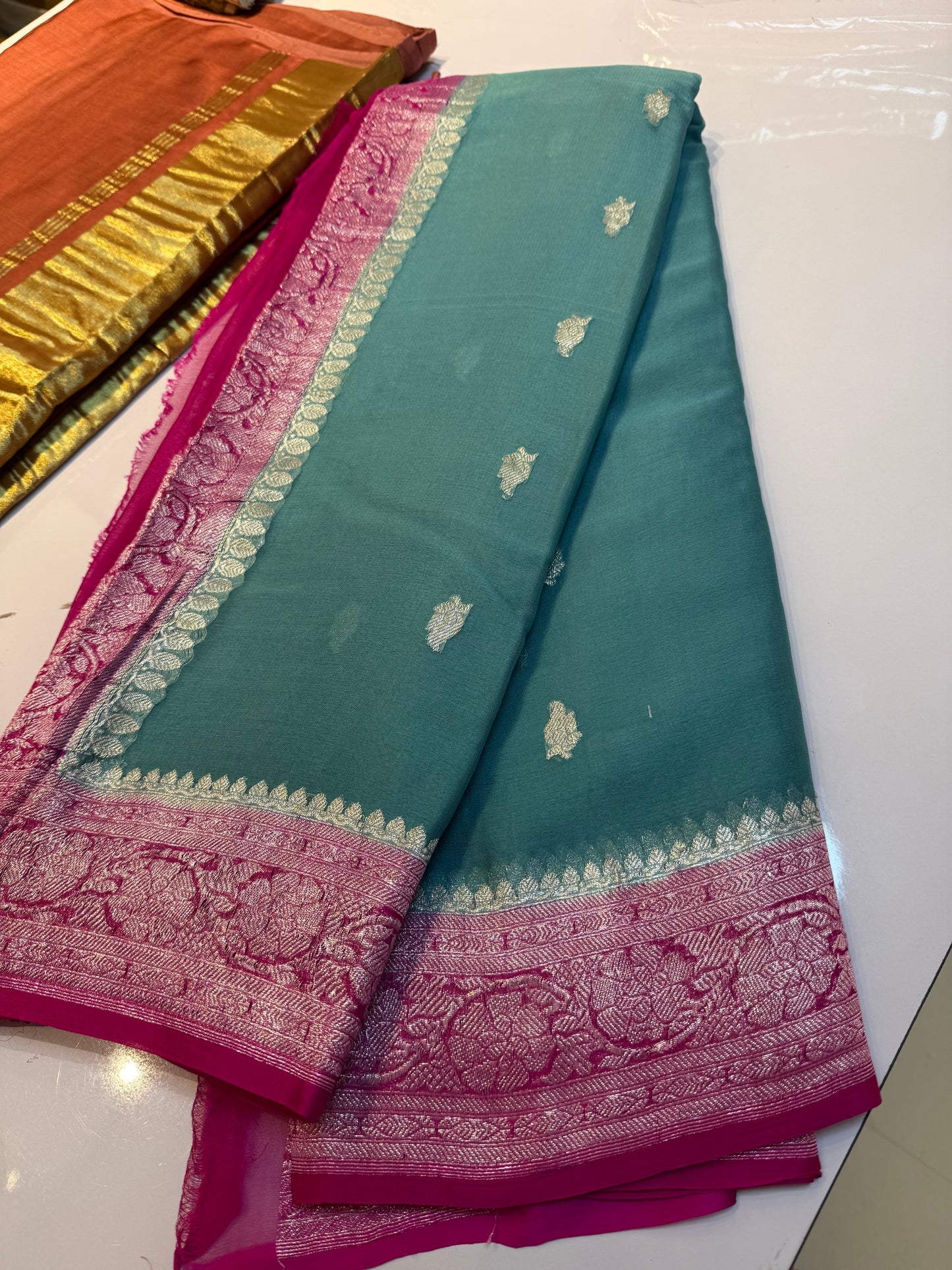 Pure chiffon Banarasi sarees