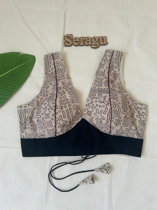 Ajrakh Modal Silk Blouse