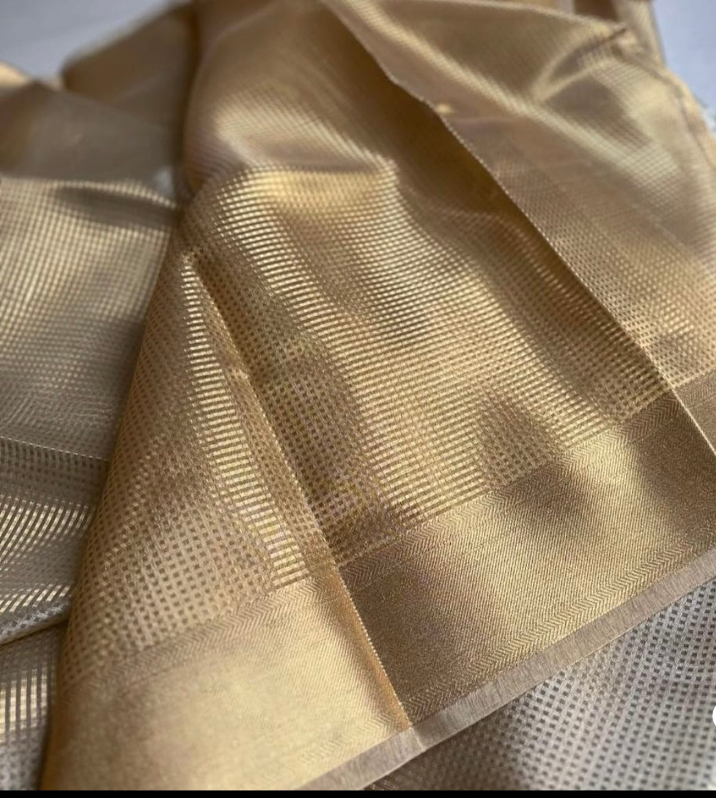 Gold Banarasi Tissue saree