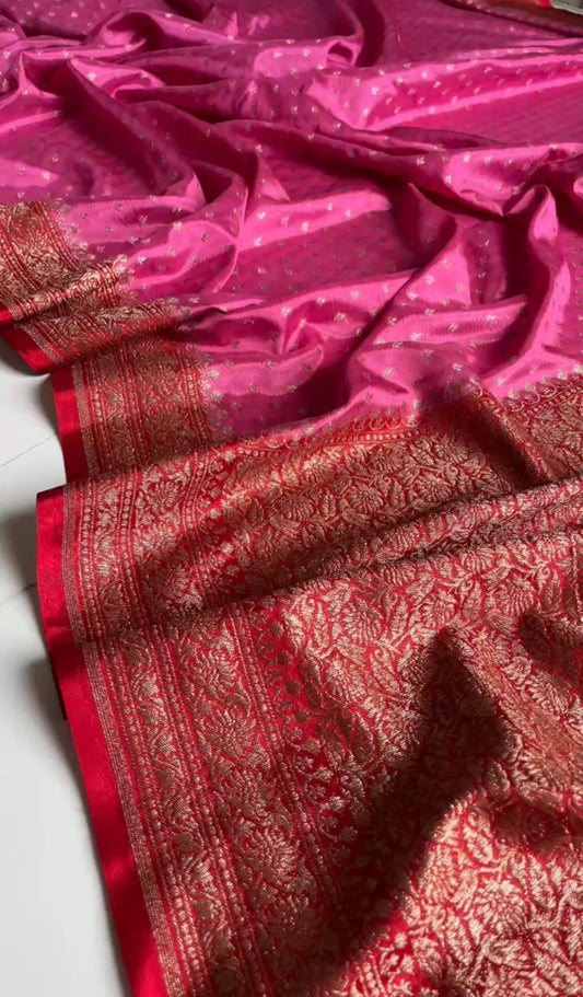Pure Crepe chiffon banarasi saree