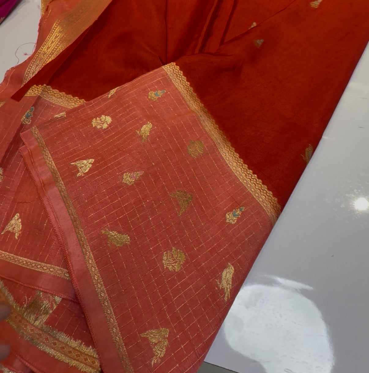 Red premium Russian viscose saree