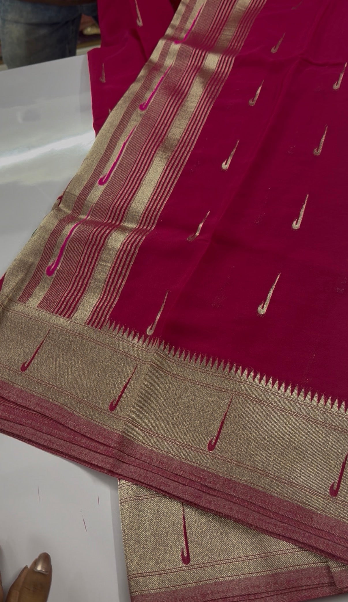 Pink Soft georgette paithani saree(paithani02)