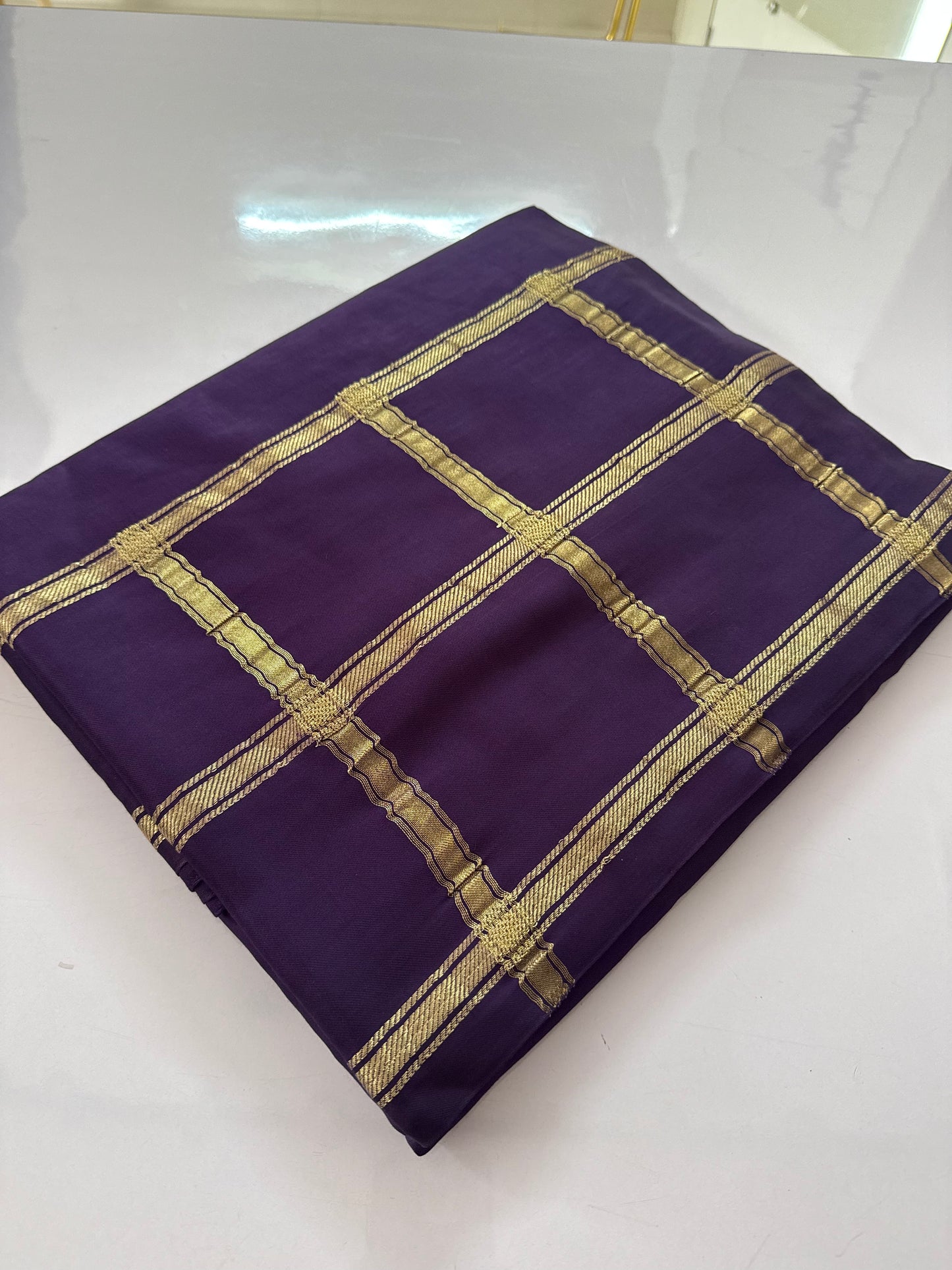 Purple modal silk saree (modalzari)