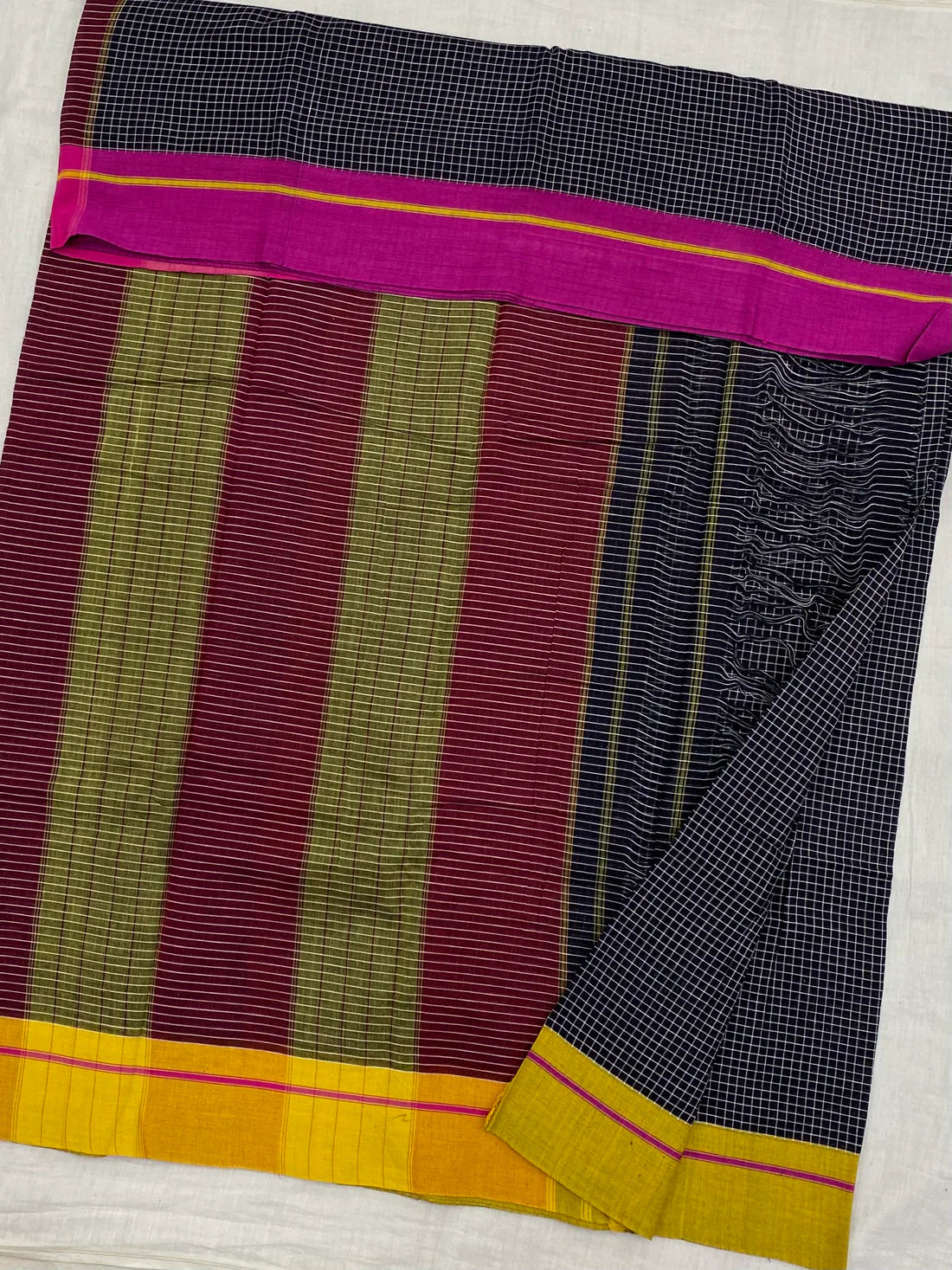 Pink Patteda Anchu Saree