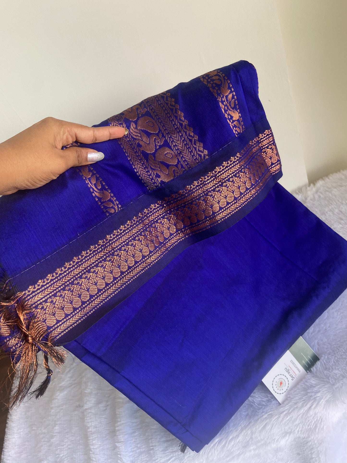 Royal Blue Silk Cotton Saree